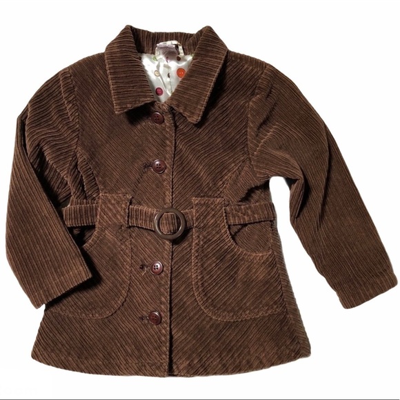 Gymboree 4 Brown Belted Corduroy Jacket Girls - Picture 1 of 1